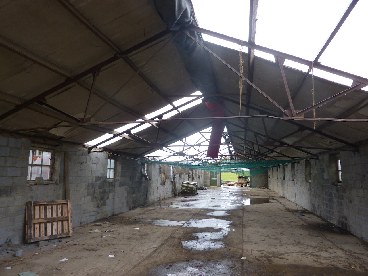 Photo shows the farm building where work took place