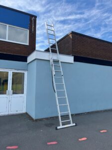 Ladders leading to roof 
